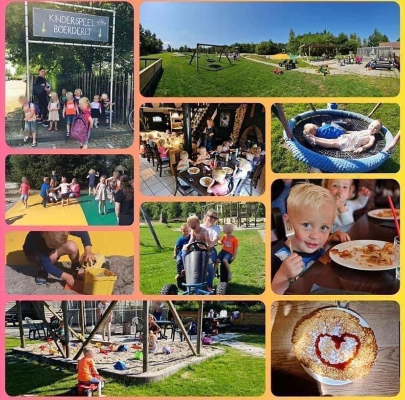 Pipowagens Bij Pannenkoekenrestaurant & Camping De Koppenjan 'Een Uniek Verblijf Met Kinderspeelboerderij' Jubbega-Schurega エクステリア 写真